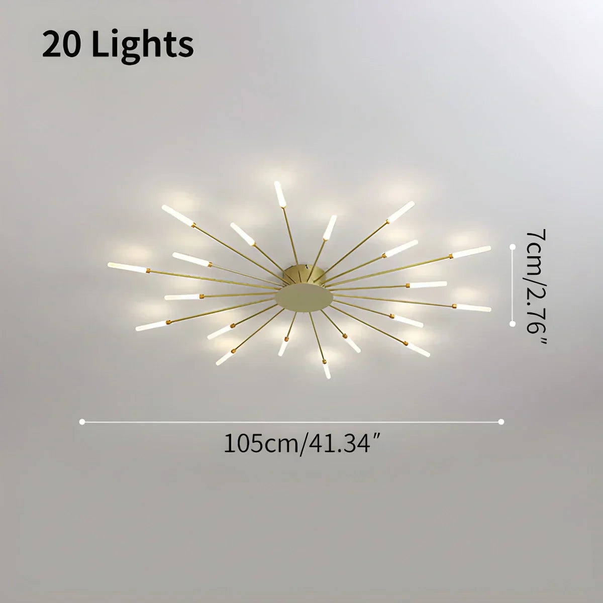 Kora LED Plafondlamp | Dimbaar, Modern Design in Zwart of Goud