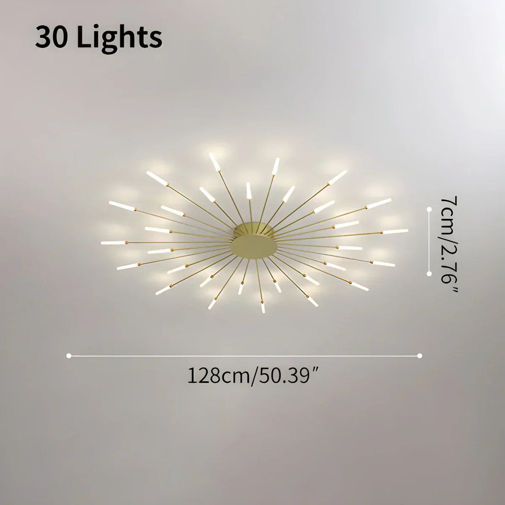 Kora LED Plafondlamp | Dimbaar, Modern Design in Zwart of Goud