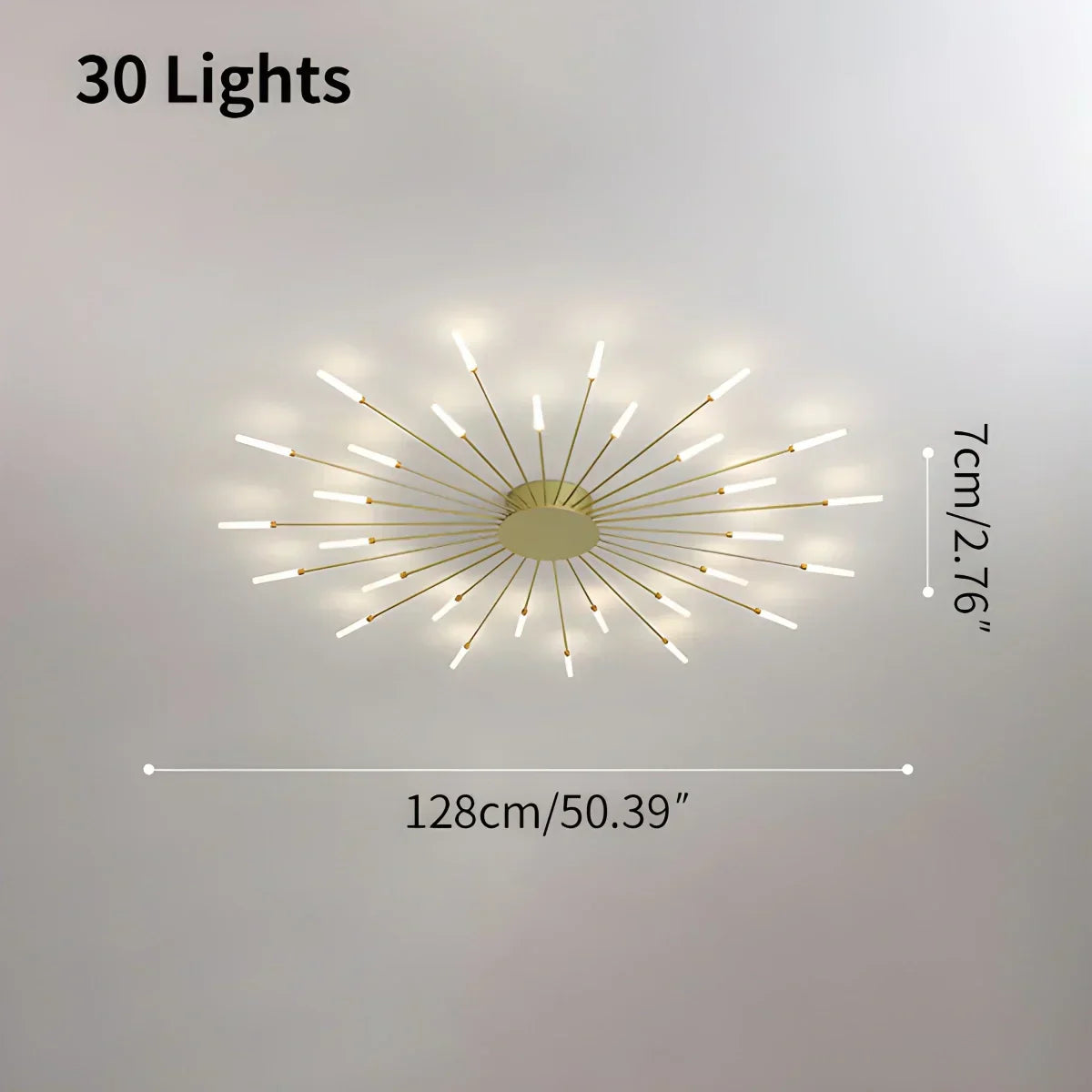 Kora LED Plafondlamp | Dimbaar, Modern Design in Zwart of Goud