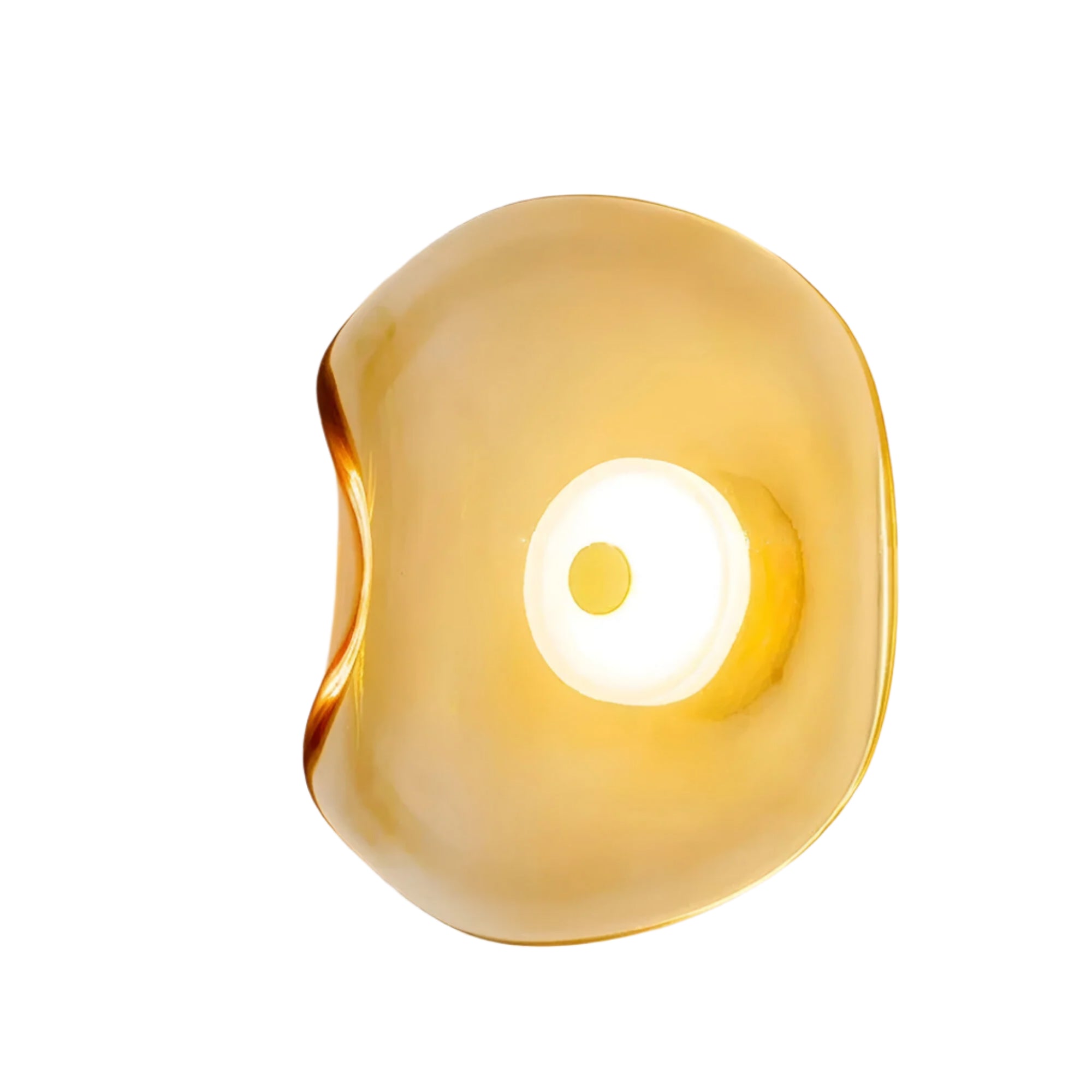 Nordic Curved Glass Japandi LED Wall Sconce 1-Light