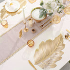 Leaf Placemat, PVC Material, Embossed Design, Water-Resistant