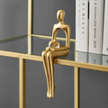 Figurine Resin Metallic Gold Abstract Decorative Sculpture