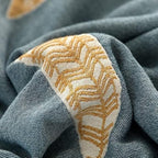 GoldenFish: Reversible Cotton Blanket with Fish Pattern & Light Texture – for Bed & Sofa
