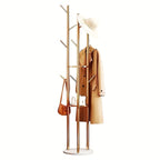 GoldenStand: Freestanding Clothes Rack – Modern Metal Frame with Marble Base, Durable & Stylish for Coats & Bags