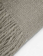 Gala Throw Blanket | Handmade Chunky Wool Knit, Artisan Fringe