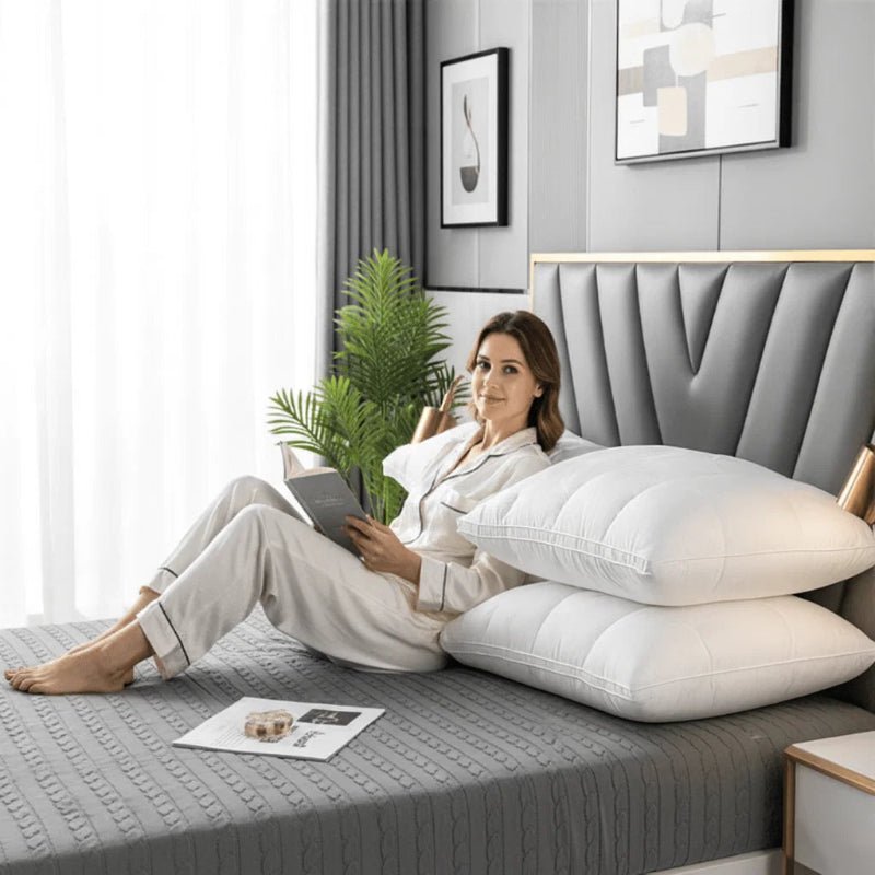 Goose Down Pillow Goose Down and Goose Feather Filling Breathable Standard Size