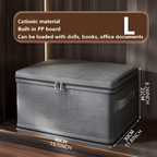 Virell – Gray Fabric Storage Box With Lid