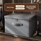 Virell – Gray Fabric Storage Box With Lid