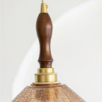Gyran Petal Glass and Brass Pendant Lamp