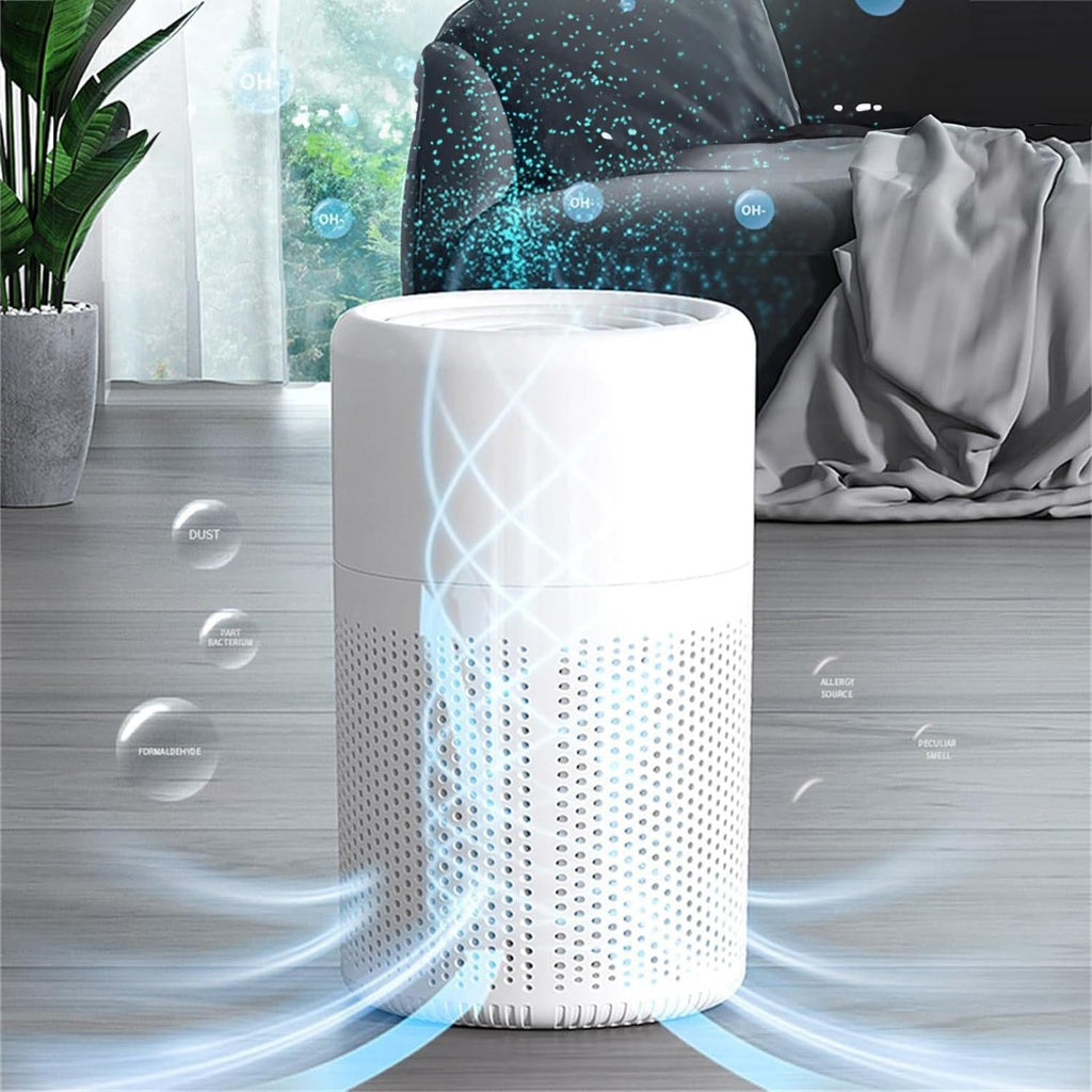 Air Purifier, H13 HEPA Filter, 360° Air Intake, Touch Control