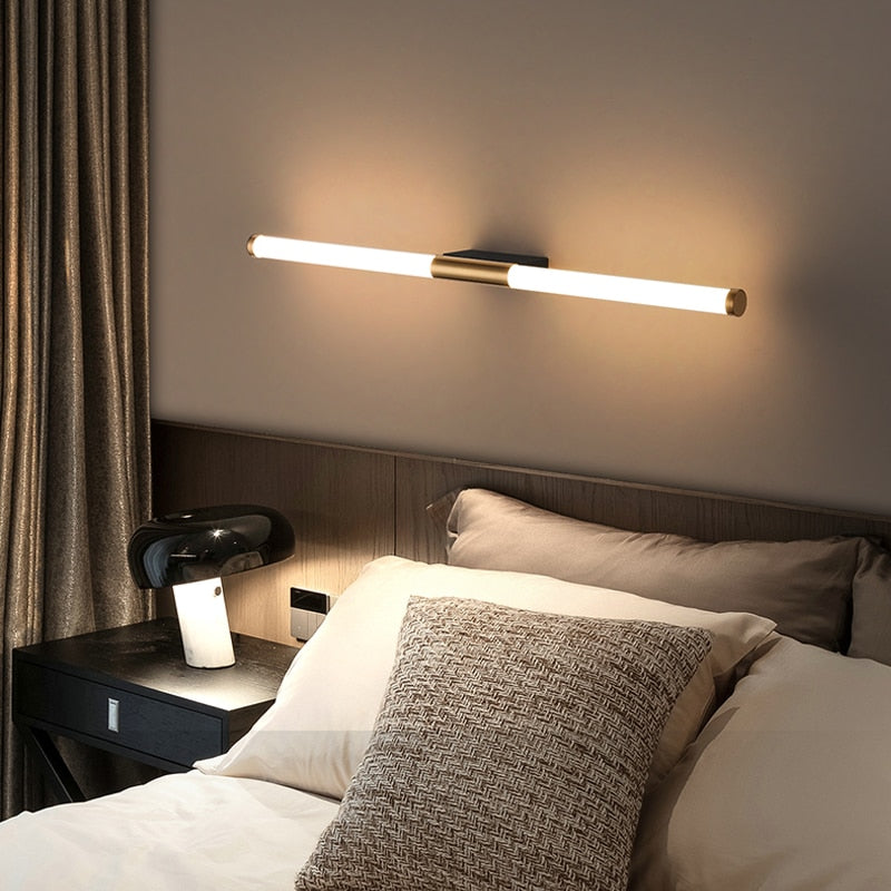Veralyn - Modern Gold-Colored LED Wall Lamp Rod-Shaped Bedroom