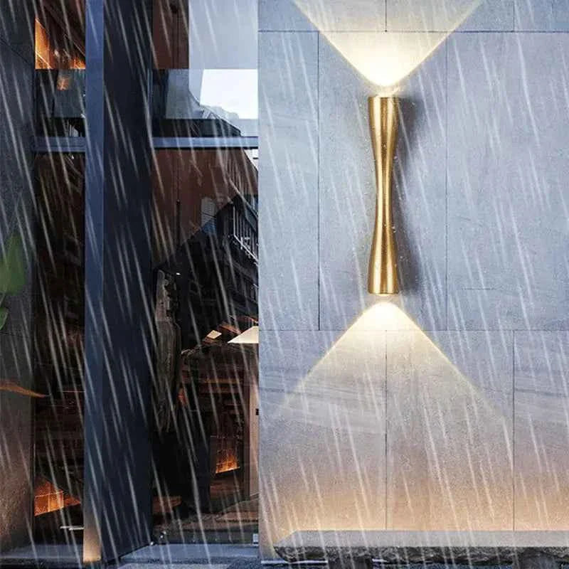 Bela Wall Lamp | Modern Gold, Up & Down Waterproof Design