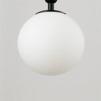 Nordic Brass Glass Globe Wall Sconce LED 1-Light