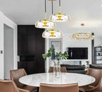 Bela Flushmount Ceiling Lamp | Glass LED, Smoke Grey or Amber