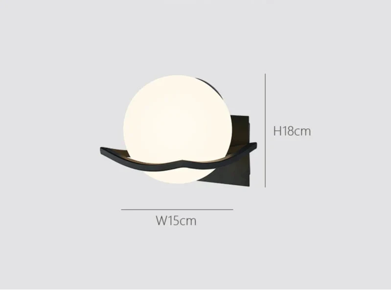 Mira Wall Light | Modern Opal Glass Globe Sconce