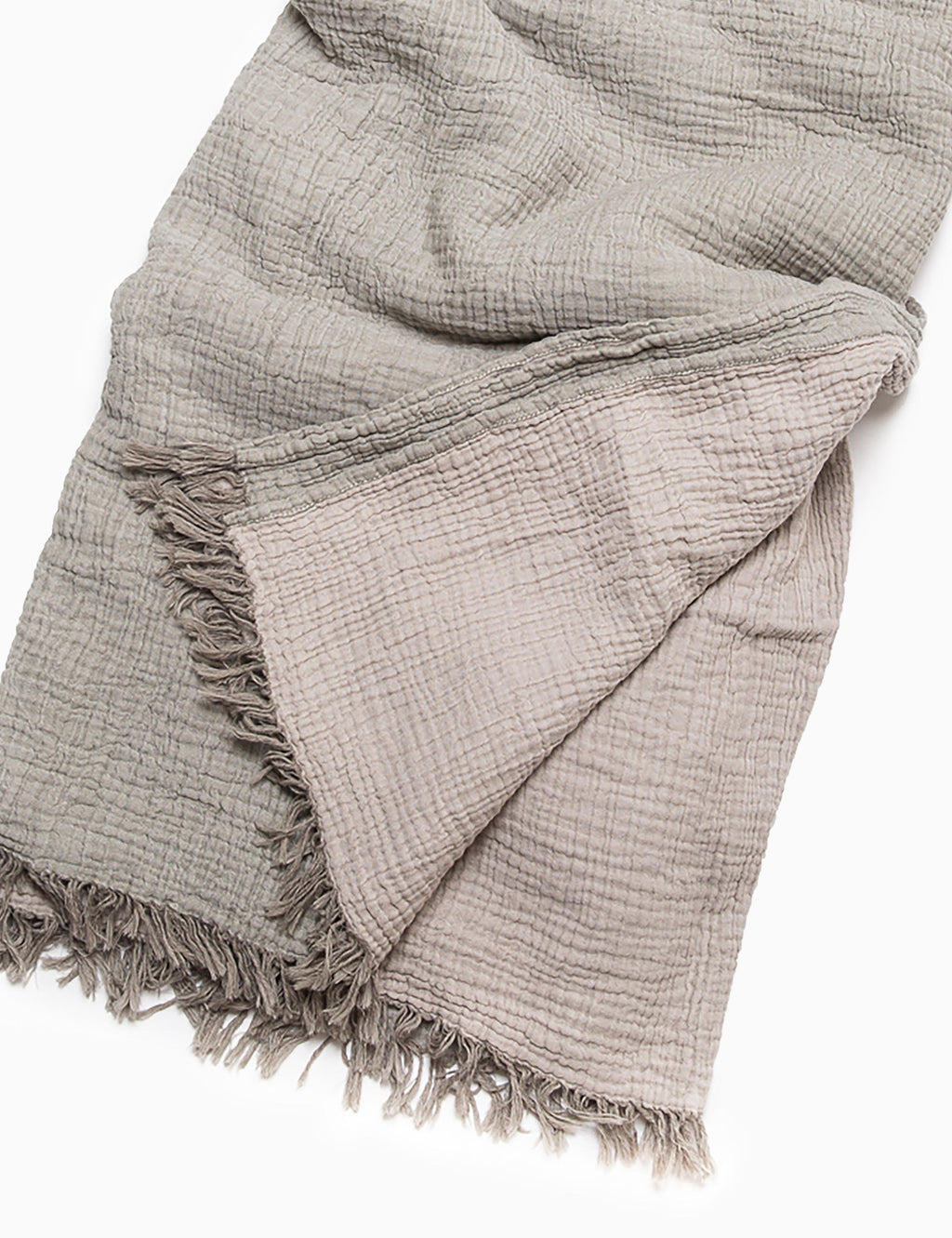 Alaia Bed Cover | Organic Cotton, Fringed Ends