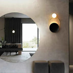 Bela Wall Lamp | Modern Round Metal & Glass Design