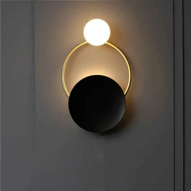 Bela Wall Lamp | Modern Round Metal & Glass Design