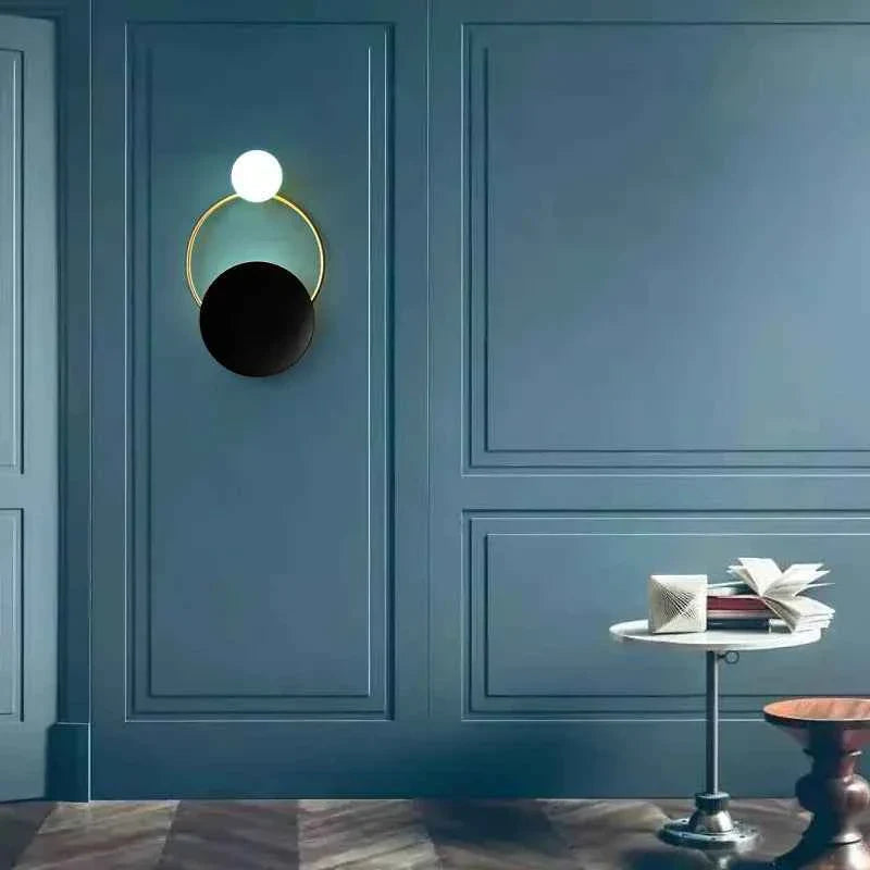 Bela Wall Lamp | Modern Round Metal & Glass Design