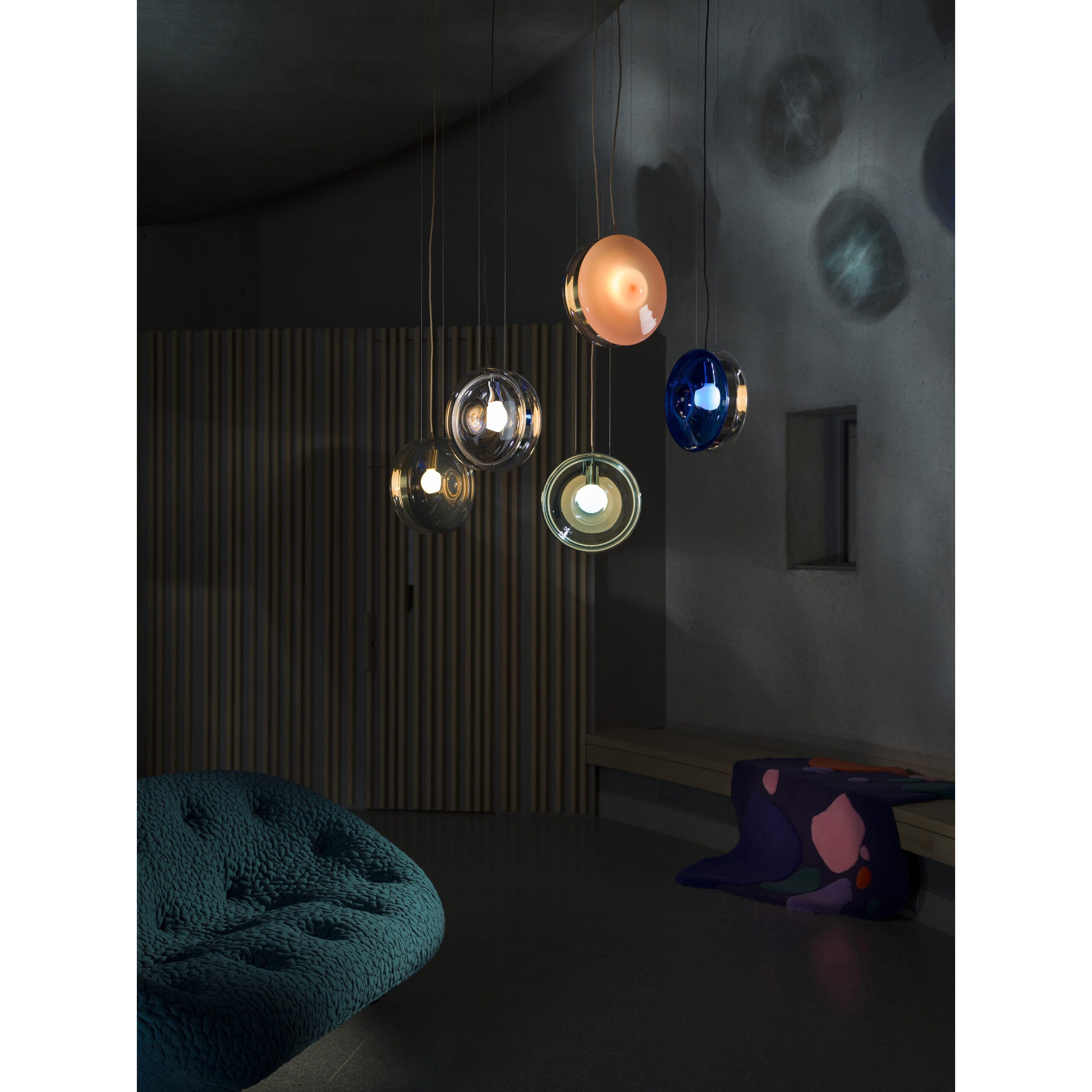 Hailie Colored Glass Orb Pendant Lamp