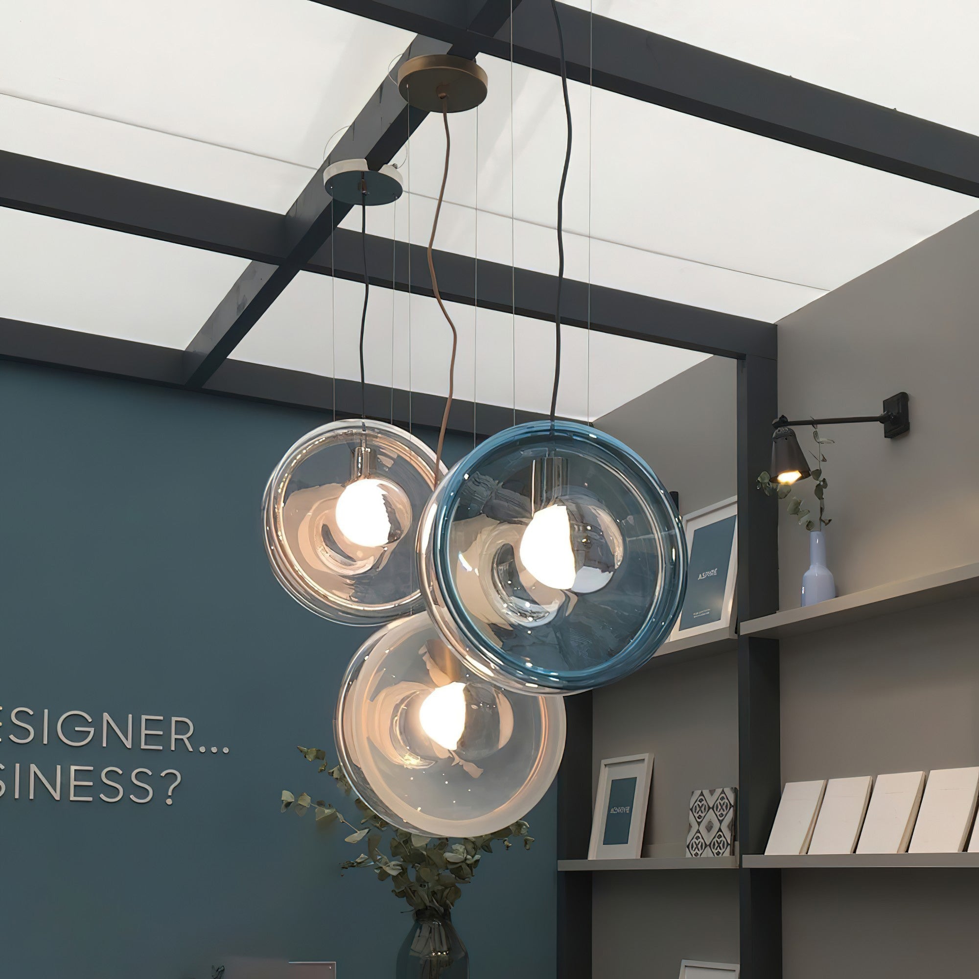 Hailie Colored Glass Orb Pendant Lamp