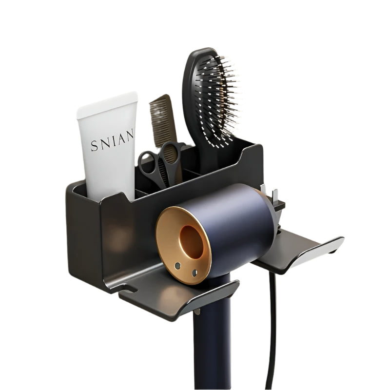 Hair Tool Organizer - Wall Mount Hair Dryer Holder with Heat-Resistant Design