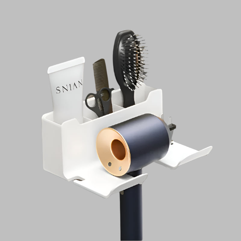 Hair Tool Organizer - Wall Mount Hair Dryer Holder with Heat-Resistant Design