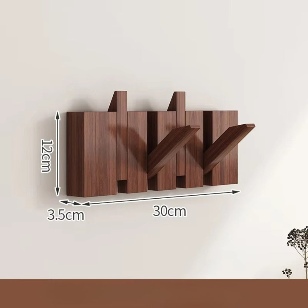 HakenKlang: foldable wall shelf made of wood in piano design – space-saving, decorative & practical for hallway & bedroom