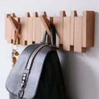 HakenKlang: foldable wall shelf made of wood in piano design – space-saving, decorative & practical for hallway & bedroom