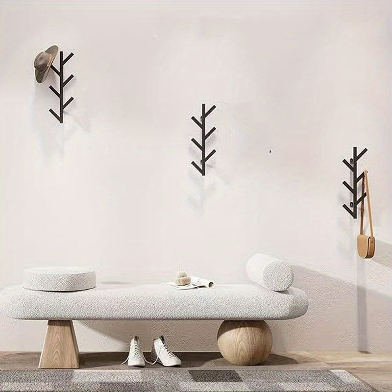 HakenKunst: Wall-Mounted Clothes Rack – Elegant Metal Frame with Gold-Colored Pipes, Space-Saving & Decorative for Bedroom & Office