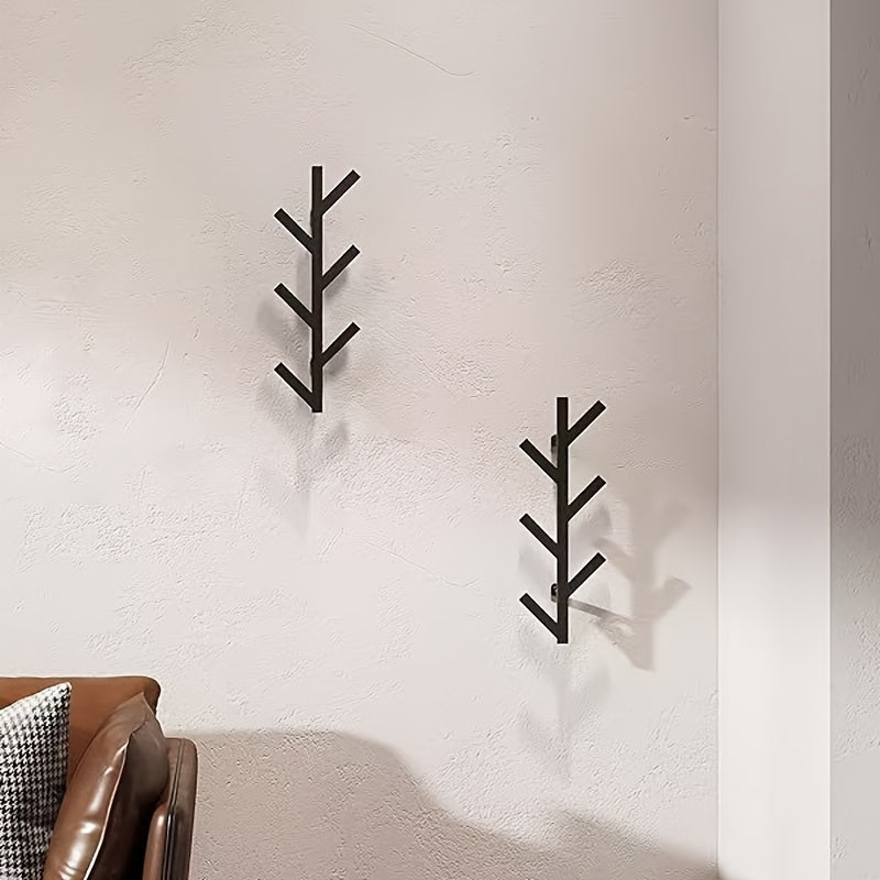 HakenKunst: Wall-Mounted Clothes Rack – Elegant Metal Frame with Gold-Colored Pipes, Space-Saving & Decorative for Bedroom & Office