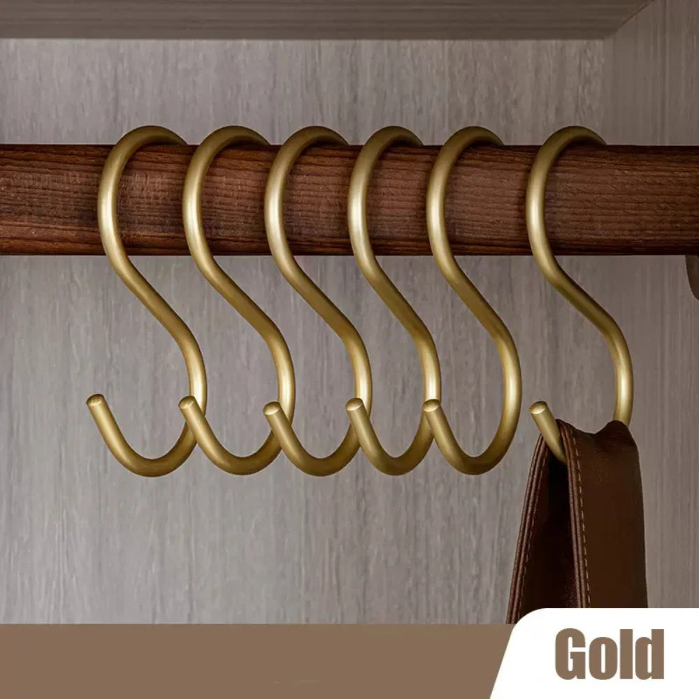HakenStern: Hook in S-Design – sturdy, space-saving & versatile for clothes, bags & kitchen (set of 3)