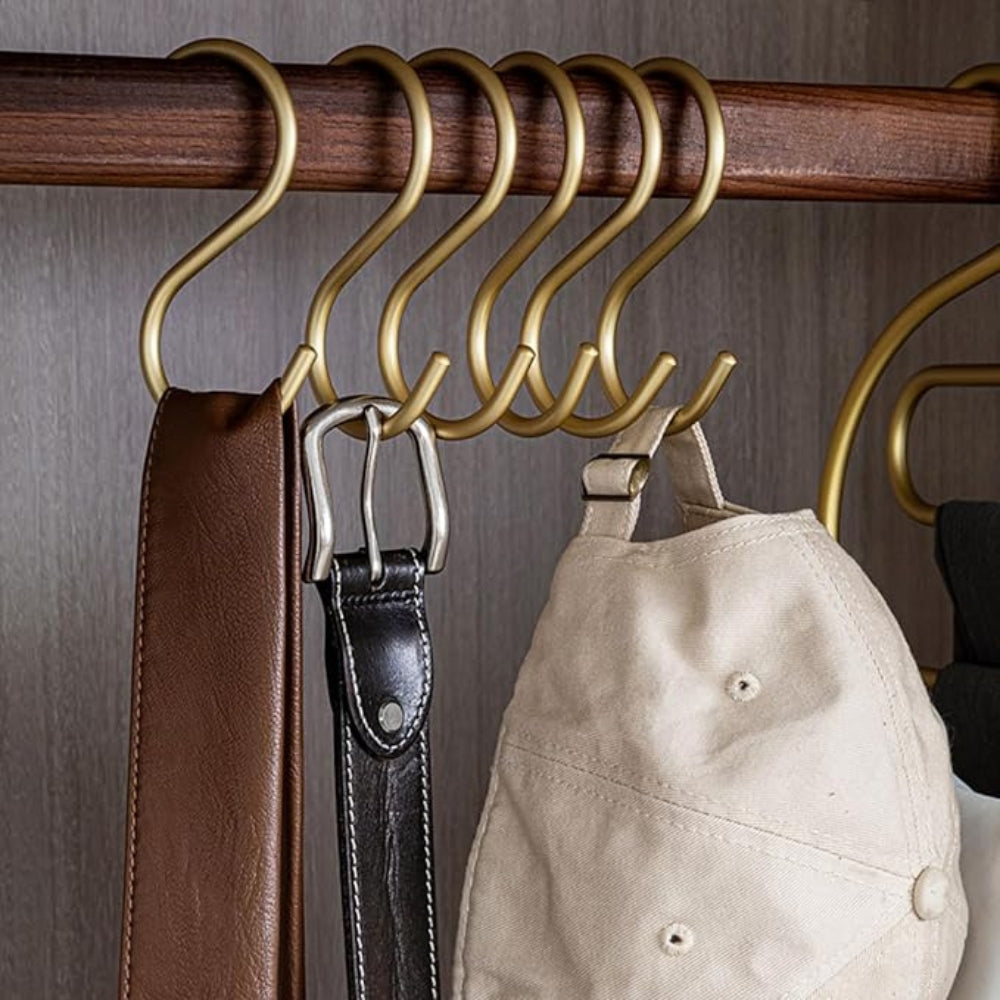 HakenStern: Hook in S-Design – sturdy, space-saving & versatile for clothes, bags & kitchen (set of 3)