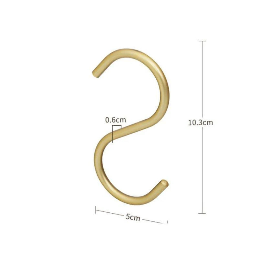HakenStern: Hook in S-Design – sturdy, space-saving & versatile for clothes, bags & kitchen (set of 3)