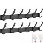 HakenStil: Wall-Mounted Clothes Rack – Modern Aluminum Design, Sturdy & Space-Saving with 6 Hooks for Clothing & Accessories