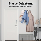 HakenStil: Wall-Mounted Clothes Rack – Modern Aluminum Design, Sturdy & Space-Saving with 6 Hooks for Clothing & Accessories