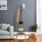 HakenTurm: Clothes Rack Metal – multifunctional coat & hat stand with shelves, sturdy & decorative for hallway & guest room