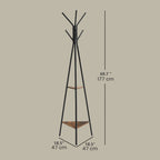 HakenTurm: Clothes Rack Metal – multifunctional coat & hat stand with shelves, sturdy & decorative for hallway & guest room