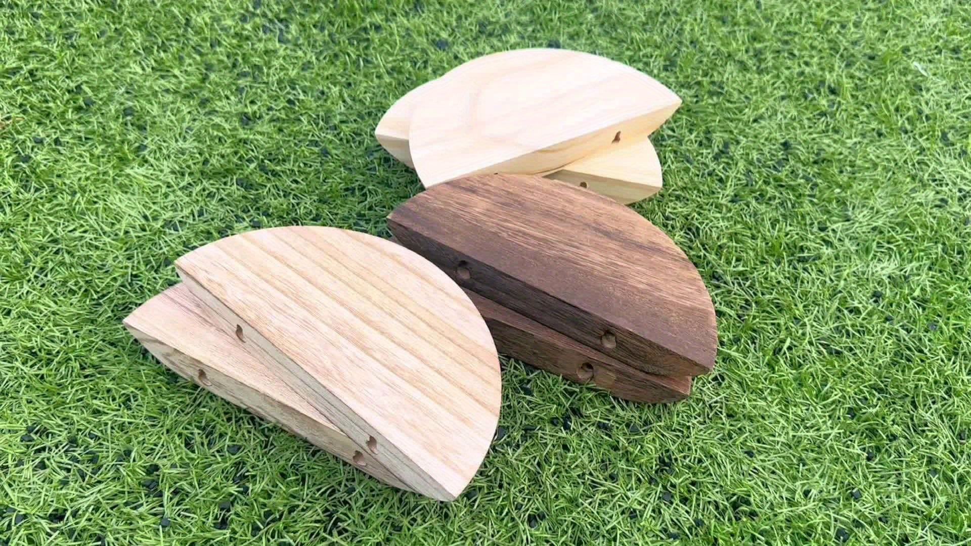 HalfMoon: Wooden Wall Shelves – Set of 2, Semi-Round & Floating for Plants & Decor in the Living Room