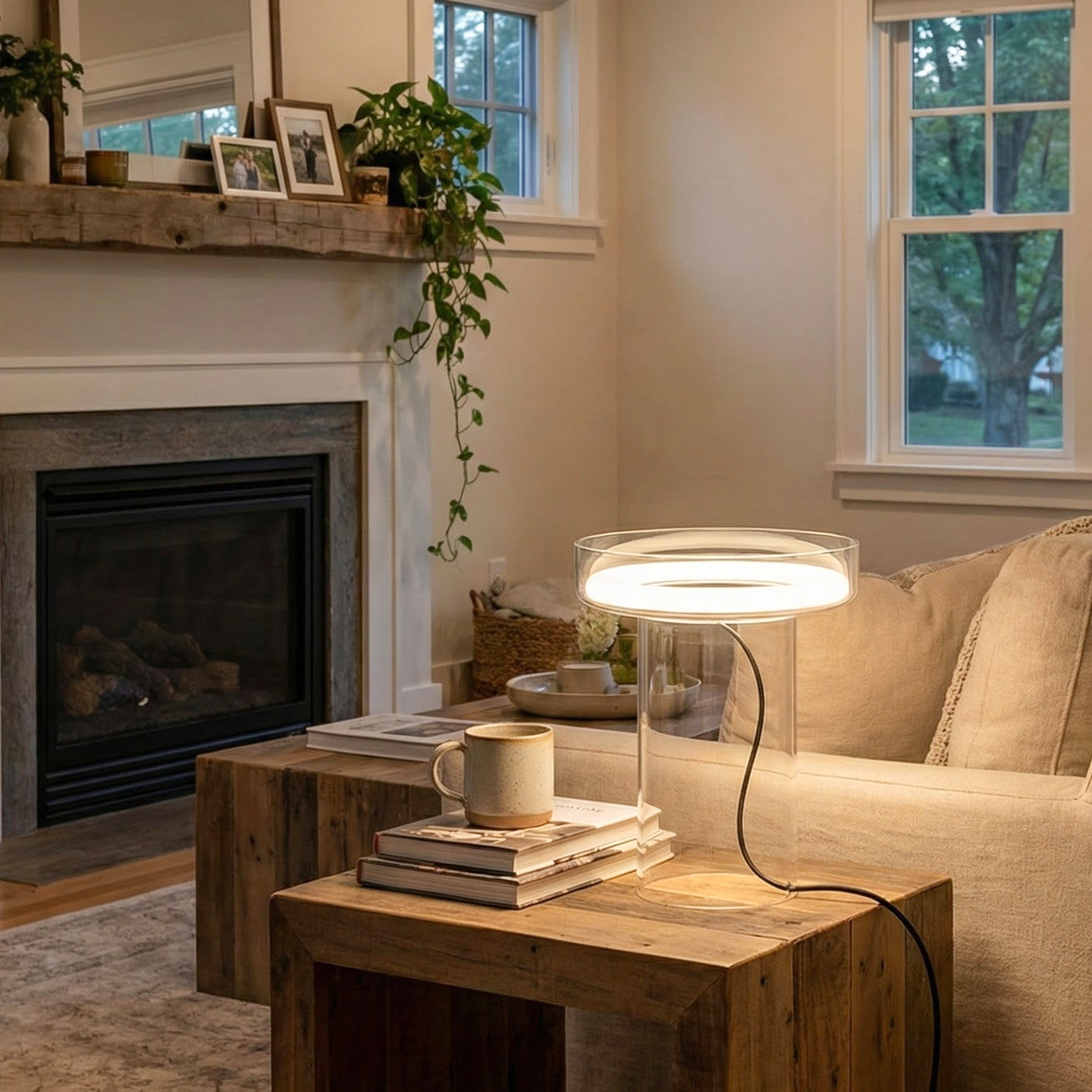Halo Hand-Blown Glass Table Lamp