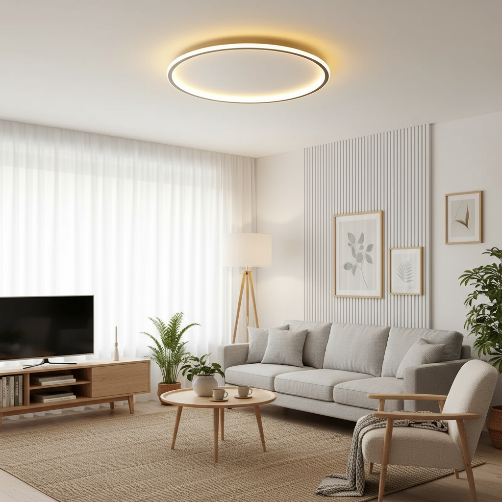 HaloNord: Scandinavian LED Ceiling Lamp – Minimalist Round Ceiling Light