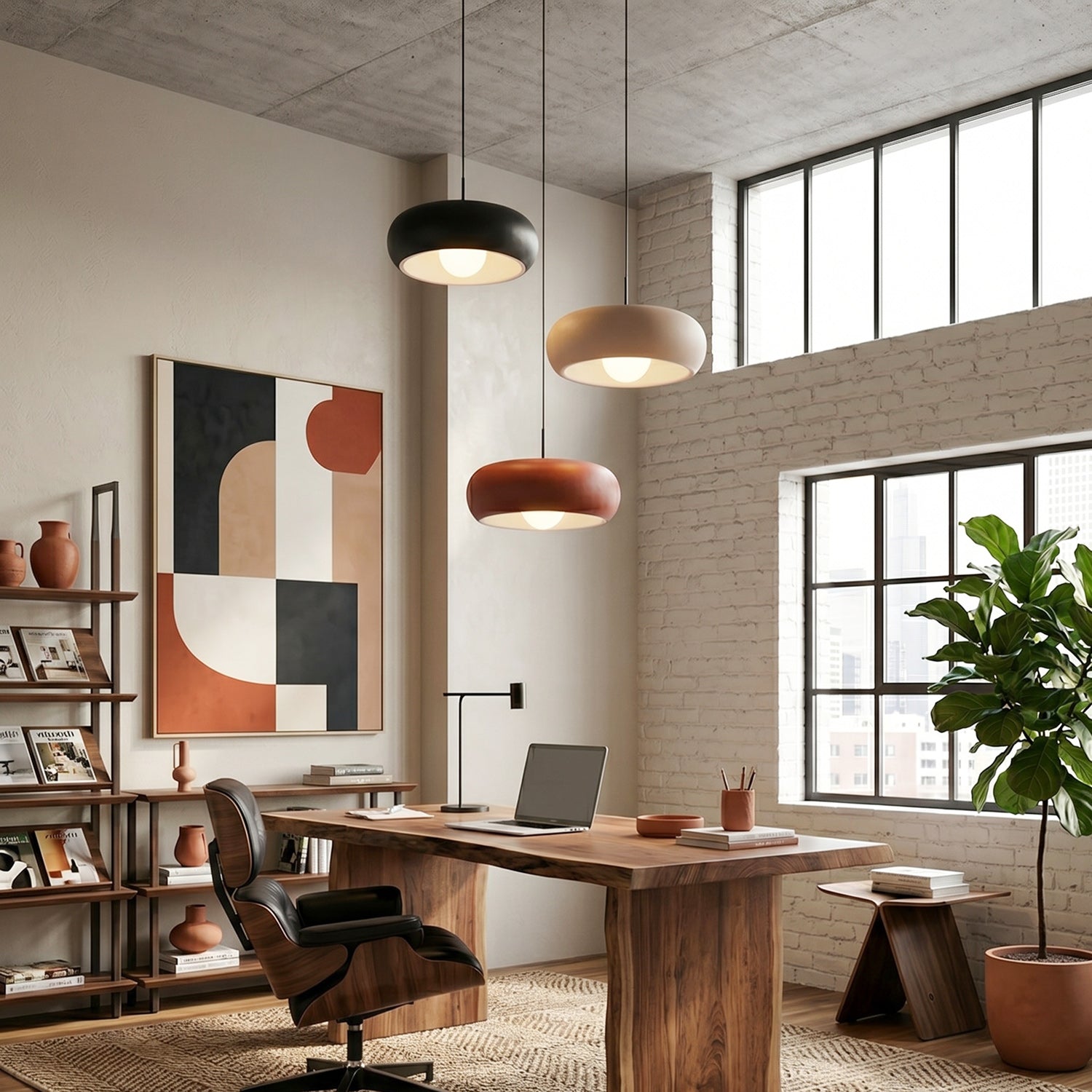 Halo Donut Opal Glass Pendant Lamp