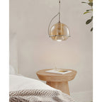 Halo Industrial Amber Glass Pendant Lamp