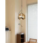 Halo Industrial Amber Glass Pendant Lamp