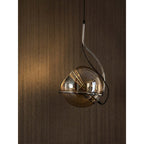 Halo Industrial Amber Glass Pendant Lamp