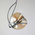 Halo Industrial Amber Glass Pendant Lamp