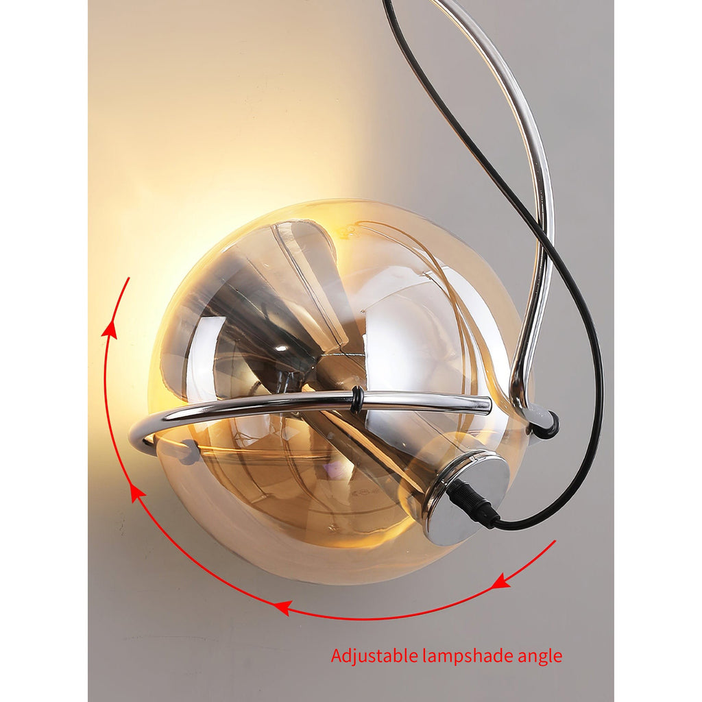Halo Industrial Amber Glass Pendant Lamp