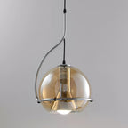 Halo Industrial Amber Glass Pendant Lamp