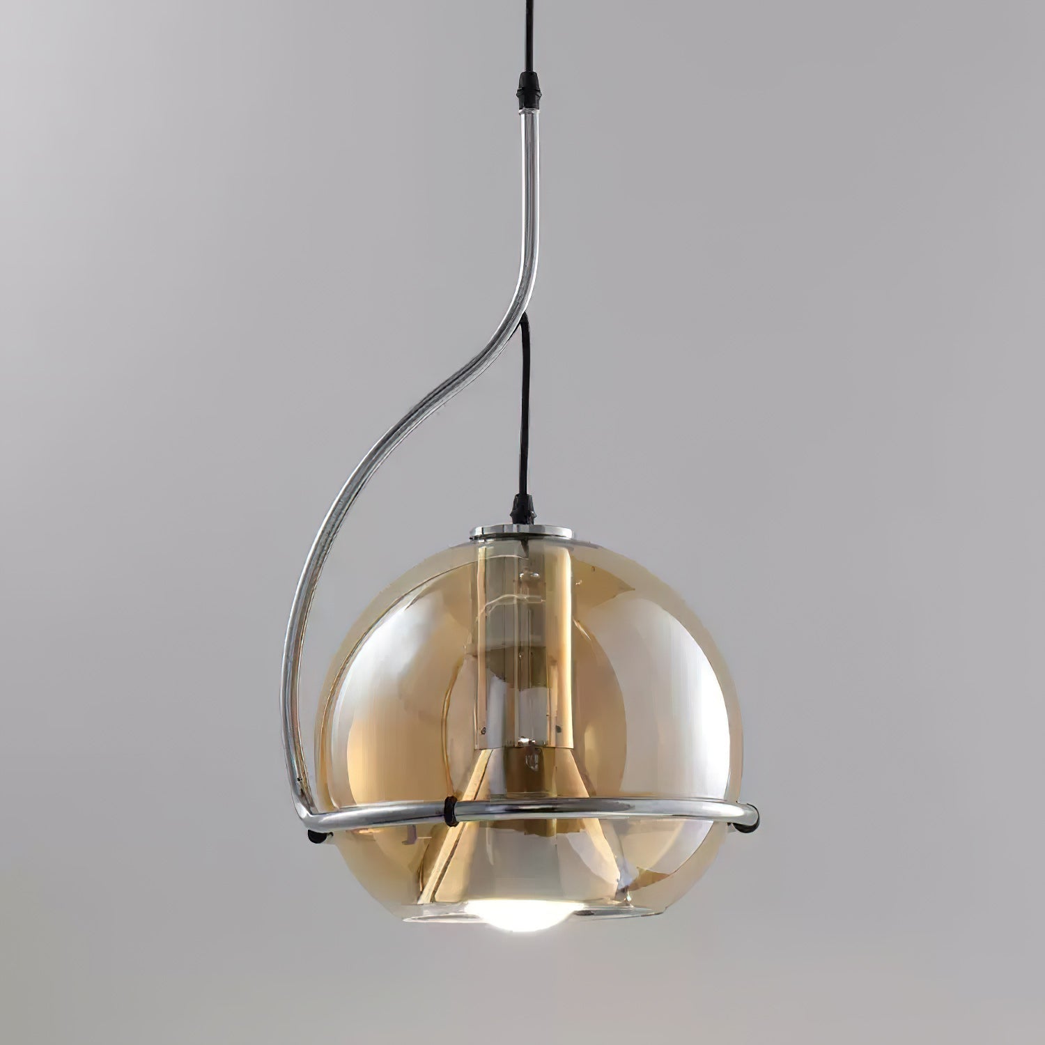 Halo Industrial Amber Glass Pendant Lamp