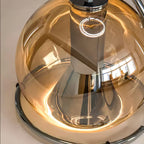 Halo Industrial Amber Glass Pendant Lamp